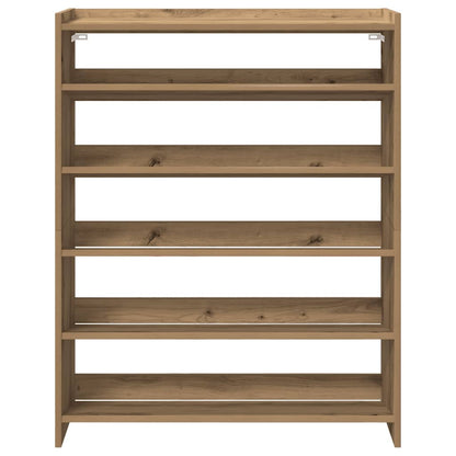 Shoe Rack Artisan Oak Engineered Wood 31.5x9.8x39.4 in Shoe Rack