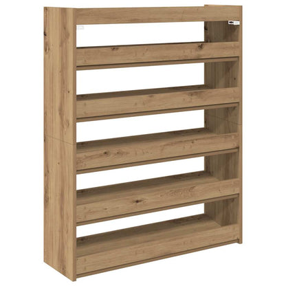 Shoe Rack Artisan Oak Engineered Wood 31.5x9.8x39.4 in Shoe Rack