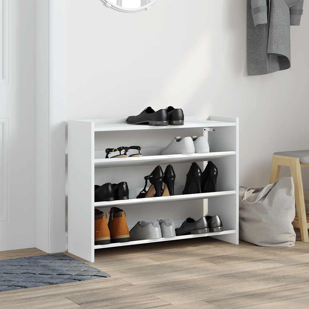 Shoe Rack White Engineered wood Small Shoe Rack Rectangular