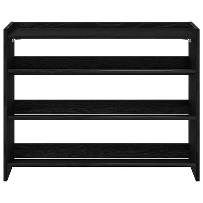 Shoe Rack Black Engineered Wood Slim Shoe Rack Rectangular