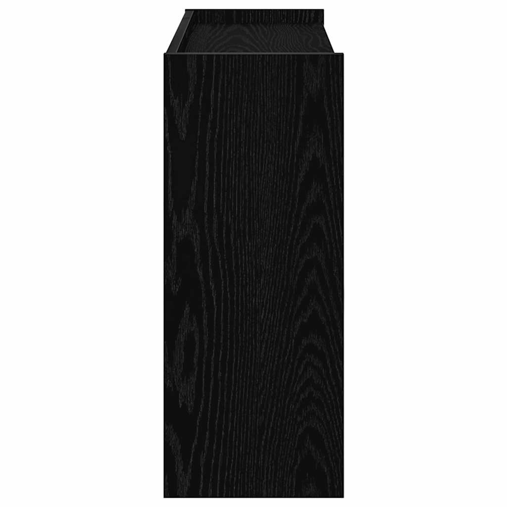 Shoe Rack Black Engineered Wood Slim Shoe Rack Rectangular