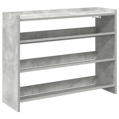 Shoe Rack Concrete Grey Engineered Wood 31.5 in x 9.8 in x 24.4 in