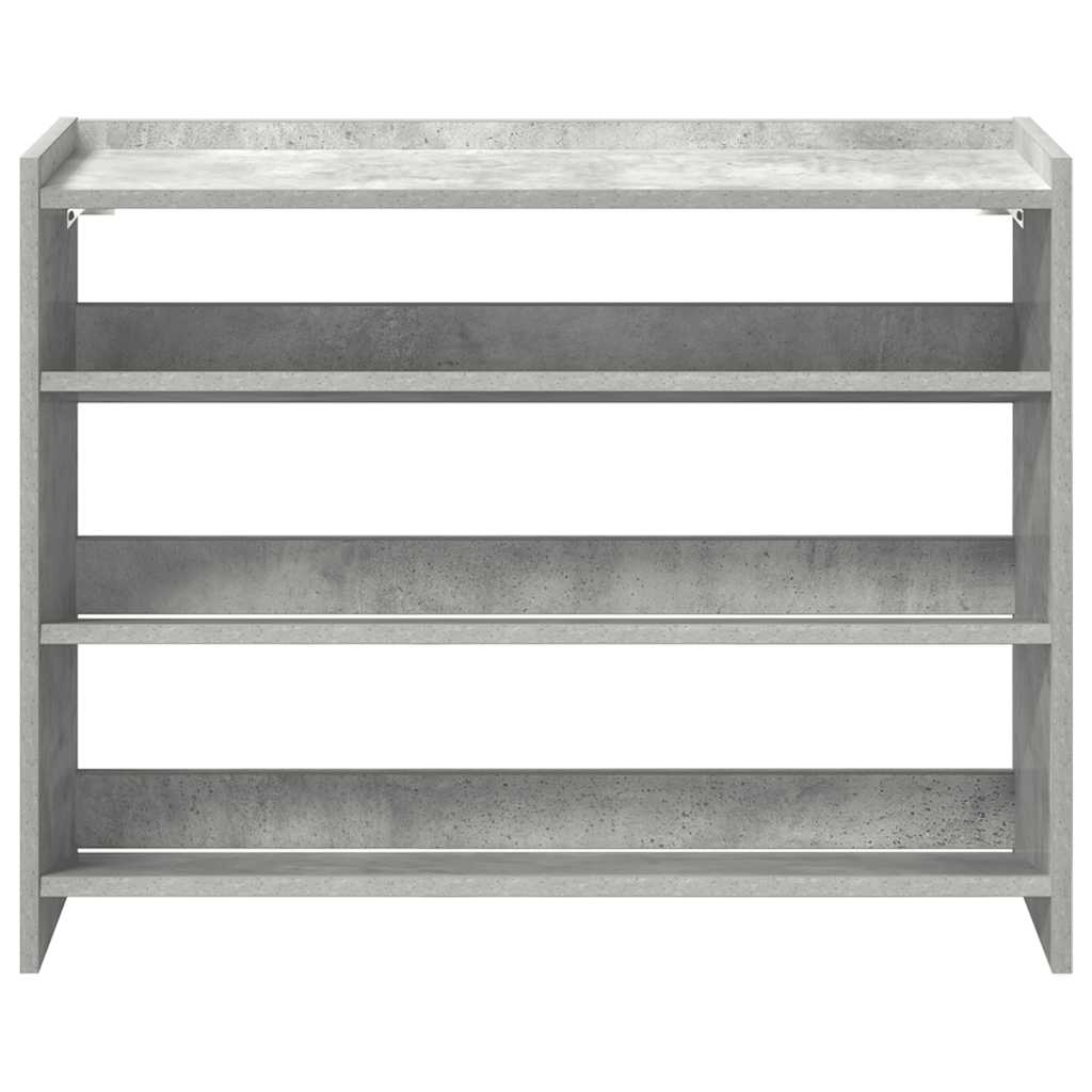 Shoe Rack Concrete Grey Engineered Wood 31.5 in x 9.8 in x 24.4 in