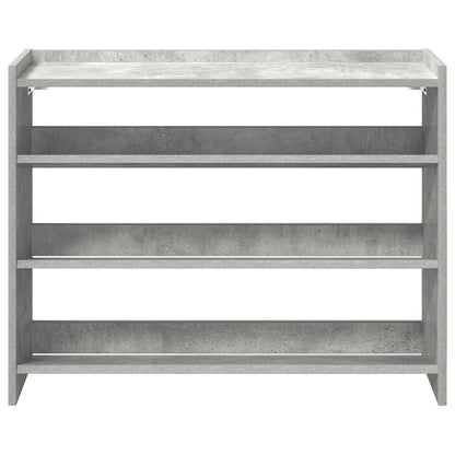 Shoe Rack Concrete Grey Engineered Wood 31.5 in x 9.8 in x 24.4 in