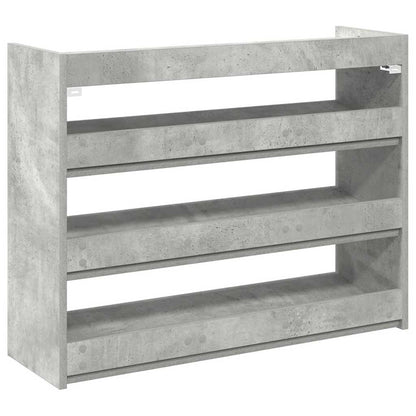 Shoe Rack Concrete Grey Engineered Wood 31.5 in x 9.8 in x 24.4 in