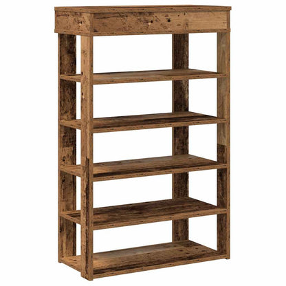 Shoe Rack Old Wood Engineered Wood Slim Shoe Rack Rectangular