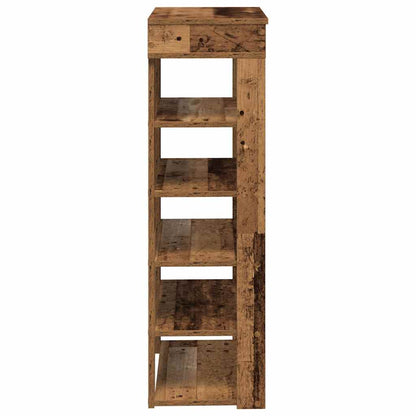 Shoe Rack Old Wood Engineered Wood Slim Shoe Rack Rectangular