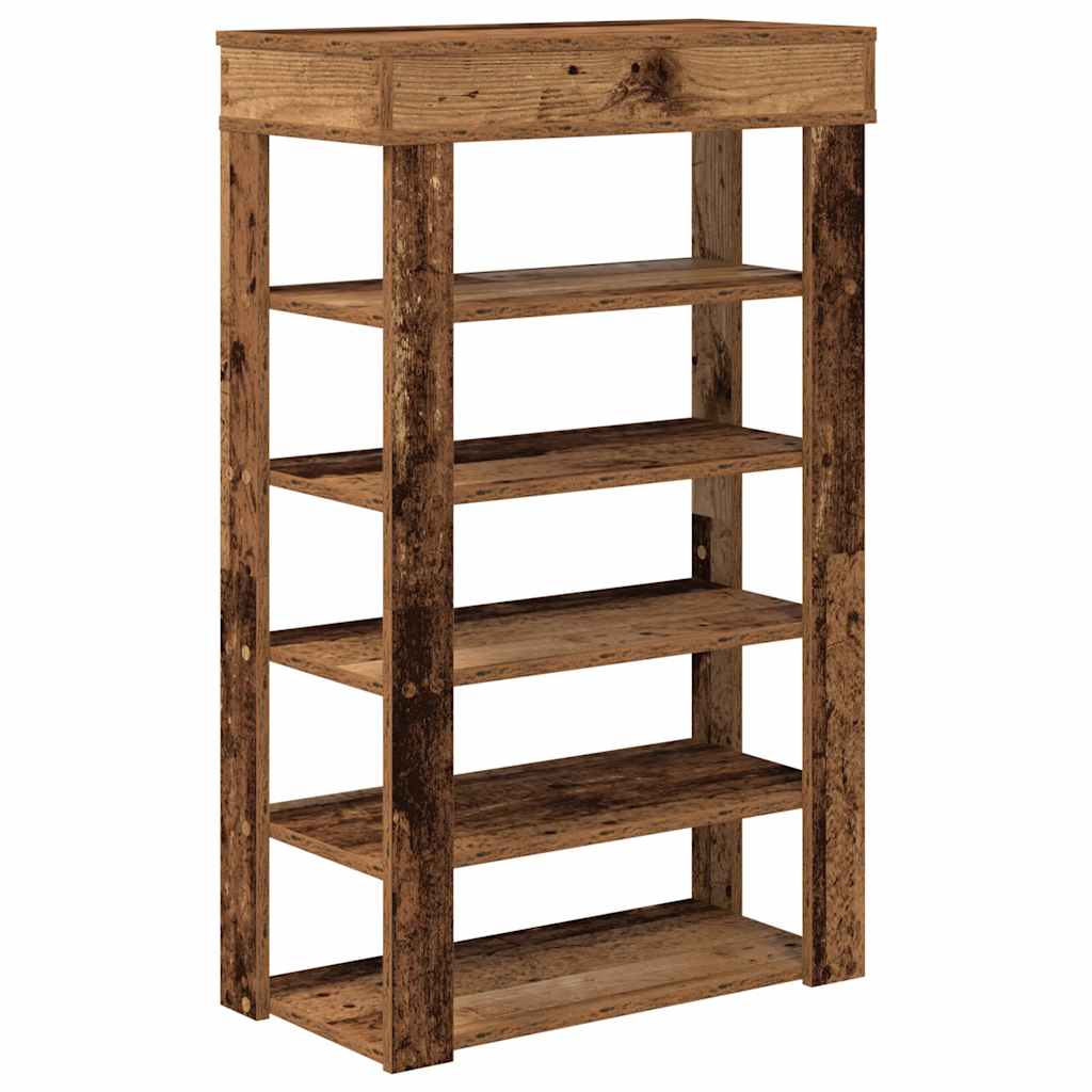 Shoe Rack Old Wood Engineered Wood Slim Shoe Rack Rectangular