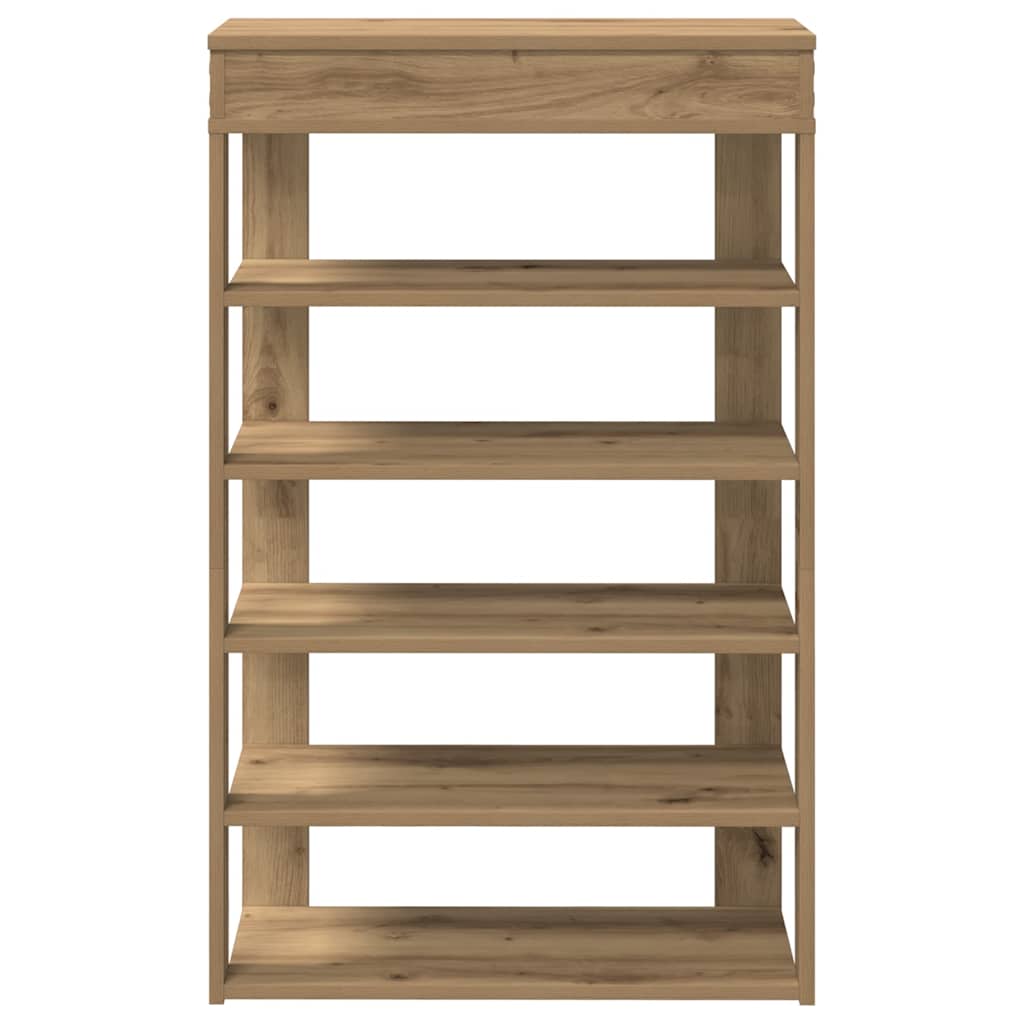 Shoe Rack Artisan Oak Made from Engineered Wood