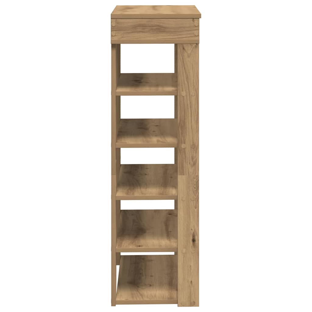 Shoe Rack Artisan Oak Made from Engineered Wood