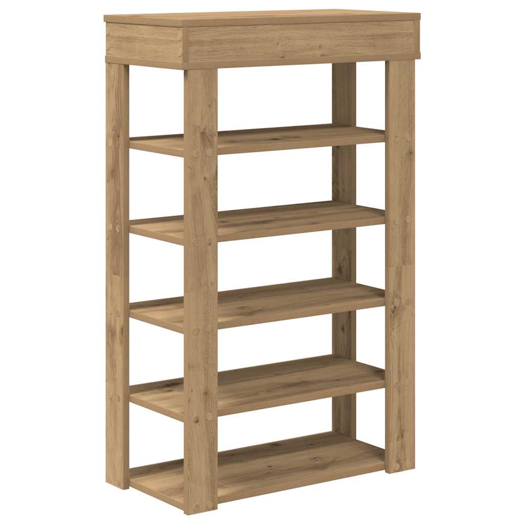 Shoe Rack Artisan Oak Made from Engineered Wood