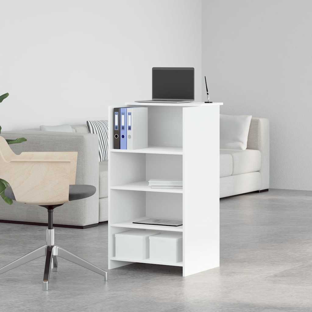 Reception Desk White Engineered wood Medium Reception Desk