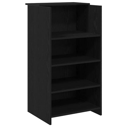 Reception Desk Black 21.7x19.7x40.7" Engineered Wood