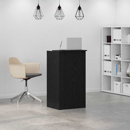 Reception Desk Black 21.7x19.7x40.7" Engineered Wood
