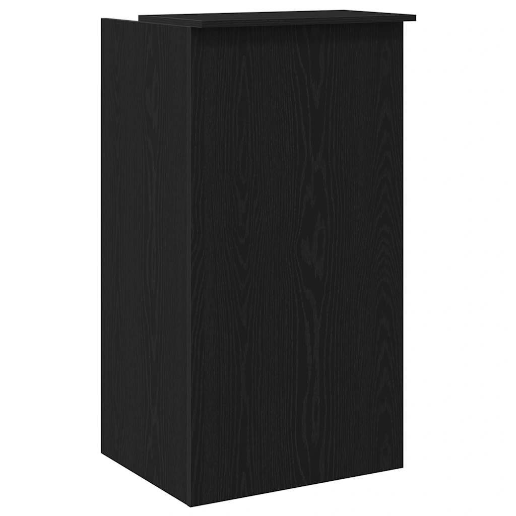 Reception Desk Black 21.7x19.7x40.7" Engineered Wood