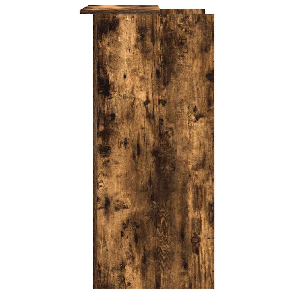 Reception Desk Smoked Oak Engineered Wood Medium Reception Desk