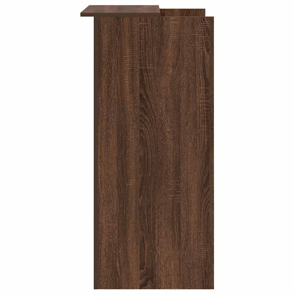 Reception Desk Brown Oak Engineered Wood Small Reception Desk