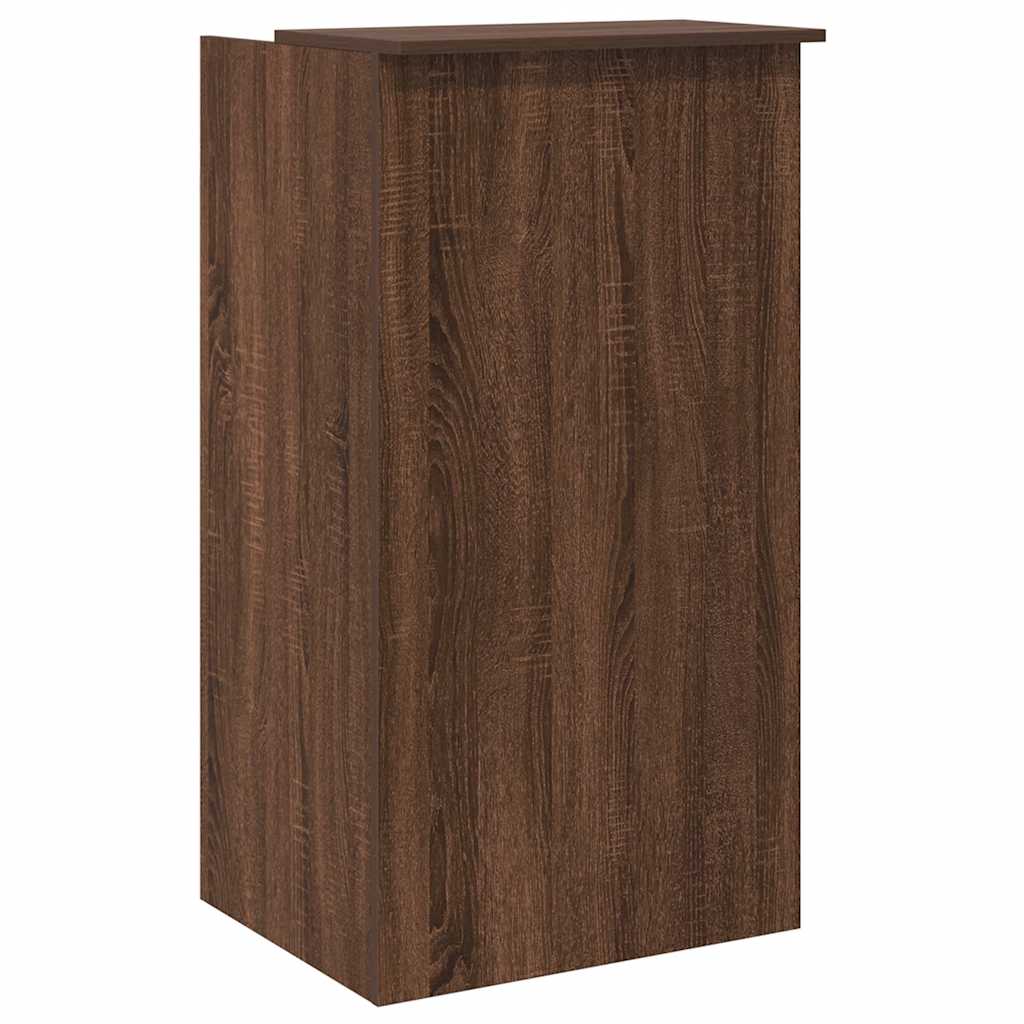 Reception Desk Brown Oak Engineered Wood Small Reception Desk