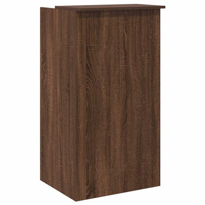 Reception Desk Brown Oak Engineered Wood Small Reception Desk