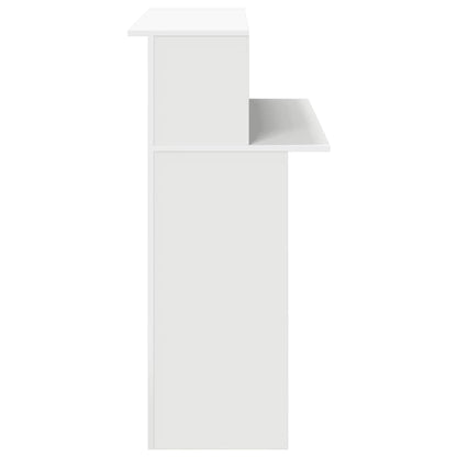 Reception Desk White Engineered Wood Standard Reception Desk