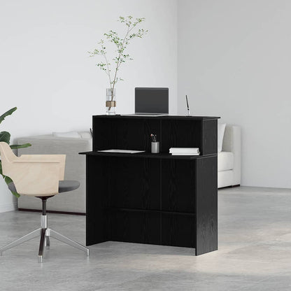 Reception Desk Black 39.4x19.7x40.7" Engineered Wood
