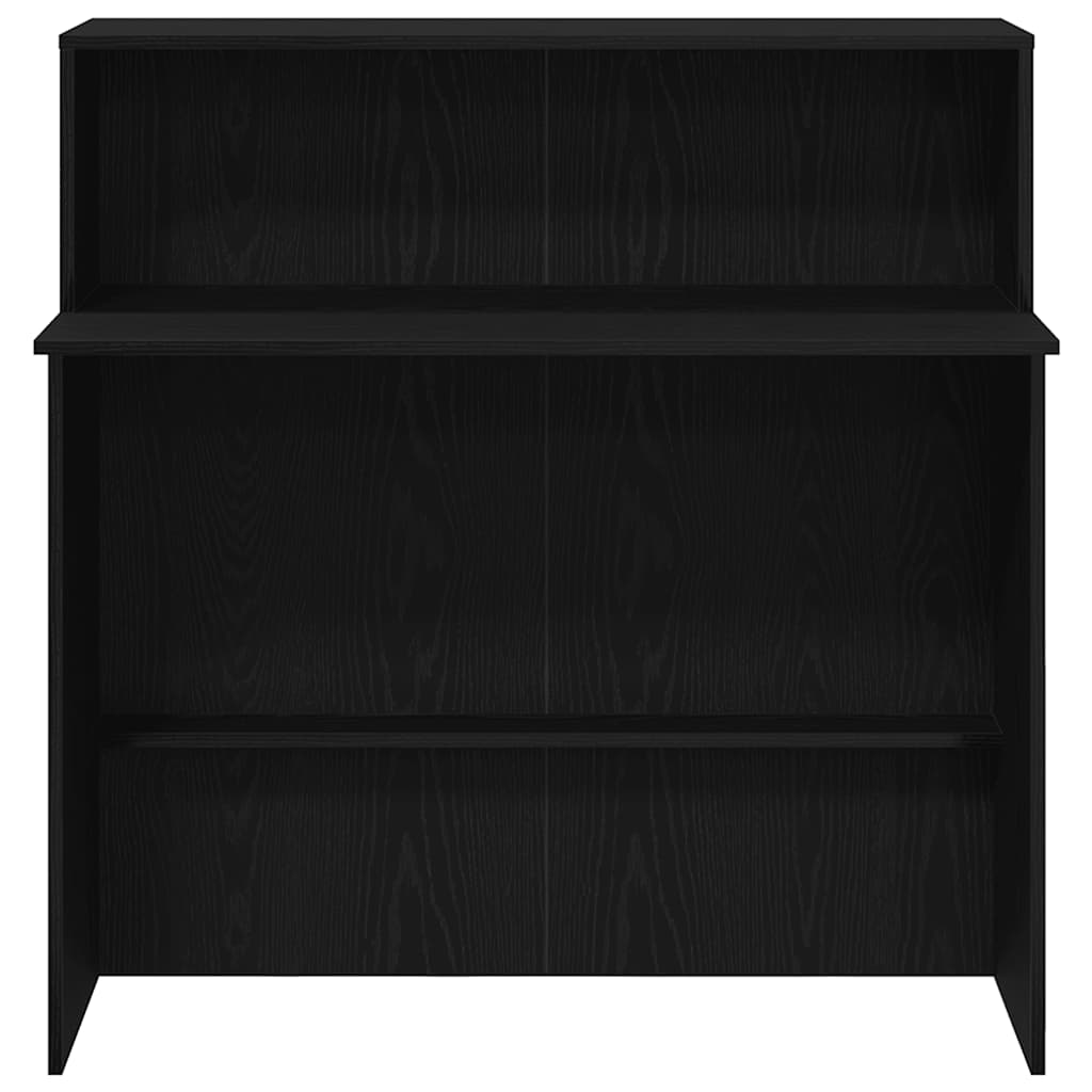 Reception Desk Black 39.4x19.7x40.7" Engineered Wood