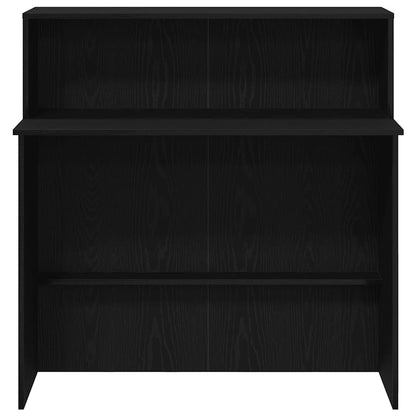 Reception Desk Black 39.4x19.7x40.7" Engineered Wood