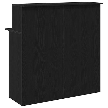 Reception Desk Black 39.4x19.7x40.7" Engineered Wood