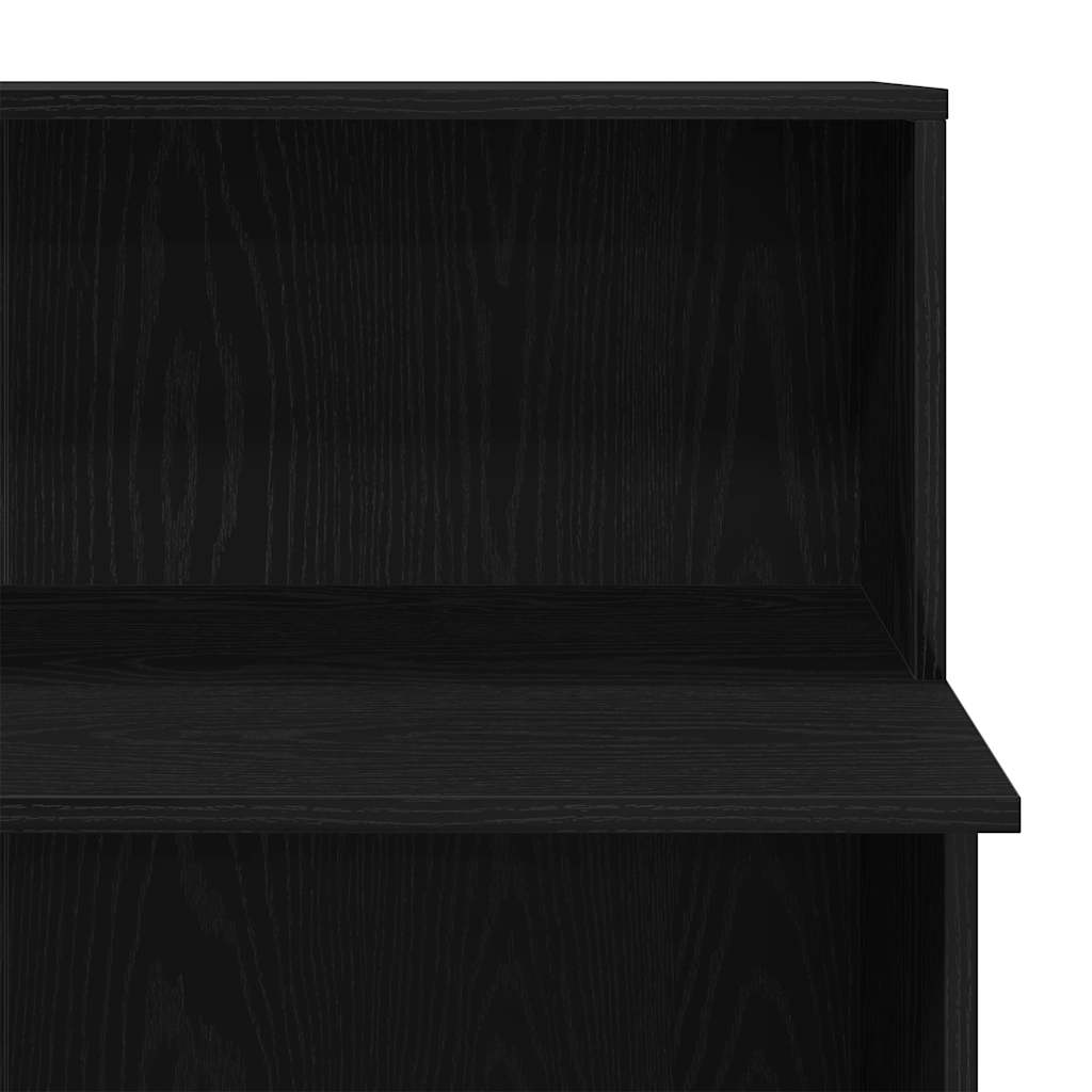 Reception Desk Black 39.4x19.7x40.7" Engineered Wood
