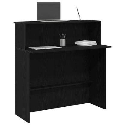Reception Desk Black 39.4x19.7x40.7" Engineered Wood