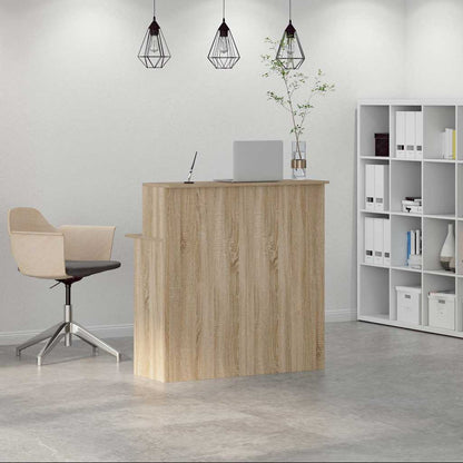 Reception Desk Sonoma Oak Engineered Wood Standard Reception Desk