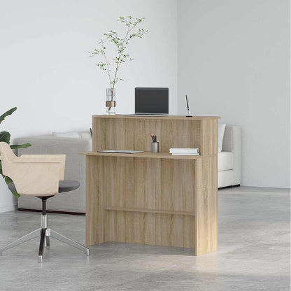 Reception Desk Sonoma Oak Engineered Wood Standard Reception Desk