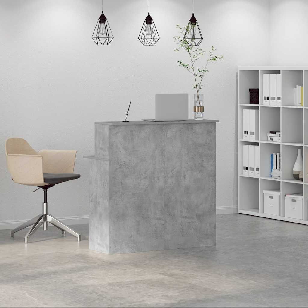 Reception Desk Concrete grey Engineered wood Medium
