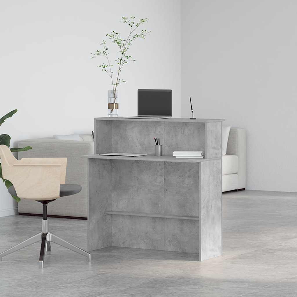Reception Desk Concrete grey Engineered wood Medium