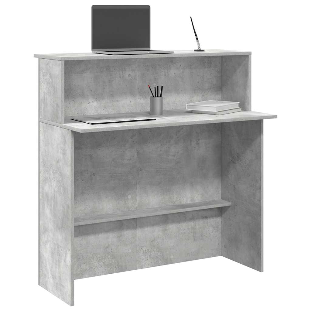Reception Desk Concrete grey Engineered wood Medium