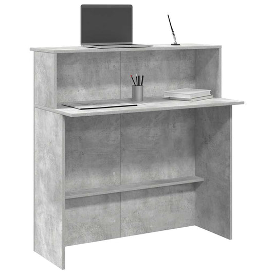 Reception Desk Concrete grey Engineered wood Medium