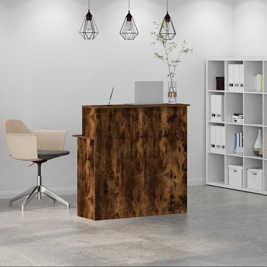 Reception Desk Smoked oak Engineered wood 39.4x19.7x40.7 in