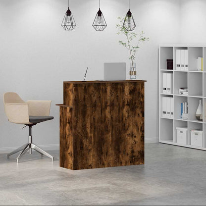 Reception Desk Smoked oak Engineered wood 39.4x19.7x40.7 in