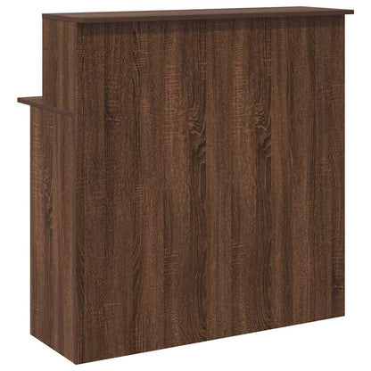 Reception Desk Brown Oak Engineered Wood Medium Reception Desk