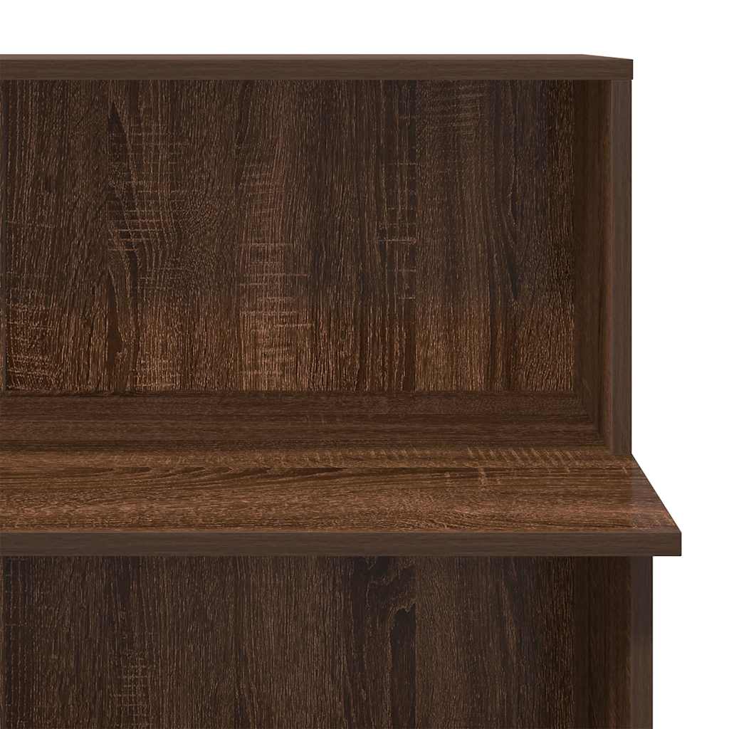 Reception Desk Brown Oak Engineered Wood Medium Reception Desk