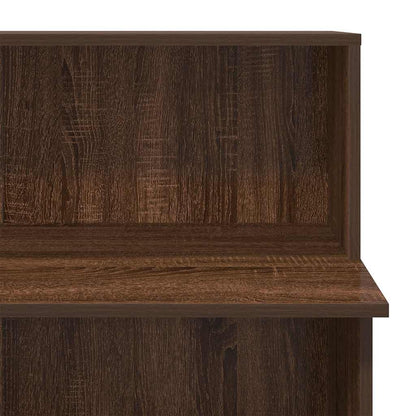 Reception Desk Brown Oak Engineered Wood Medium Reception Desk