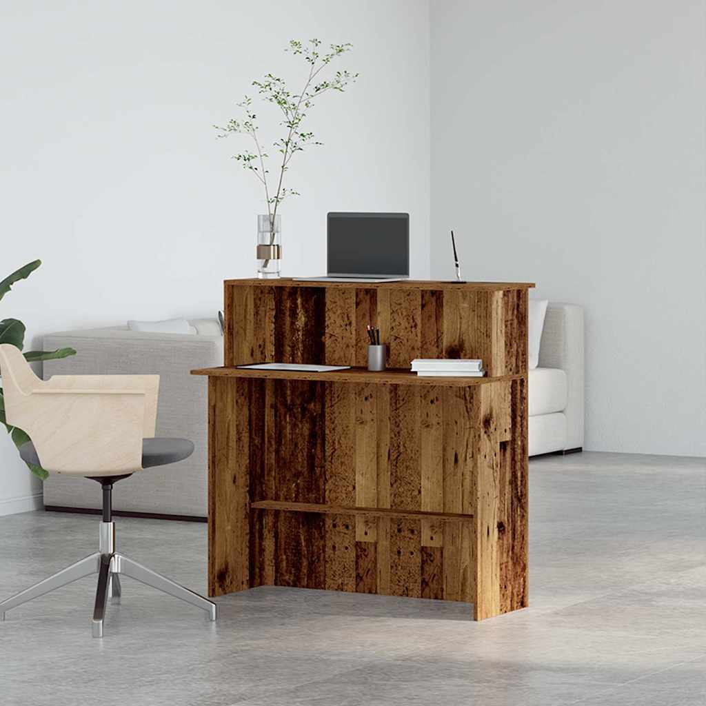 Reception Desk Old wood Engineered wood Medium Reception Desk