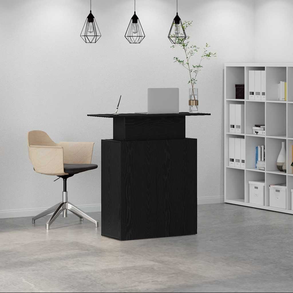 Reception Desk Black Engineered wood 39.4 in x 15.7 in x 40.9 in
