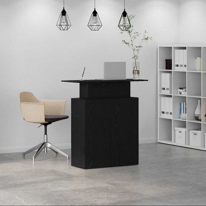 Reception Desk Black Engineered wood 39.4 in x 15.7 in x 40.9 in