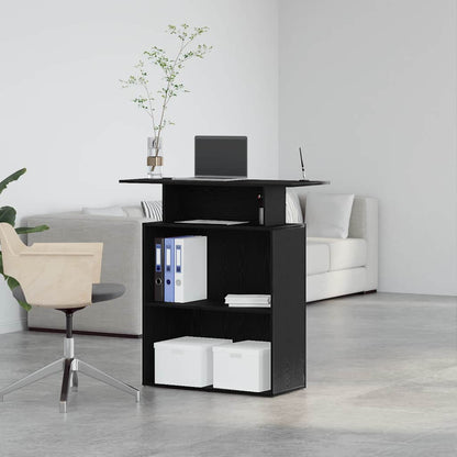 Reception Desk Black Engineered wood 39.4 in x 15.7 in x 40.9 in