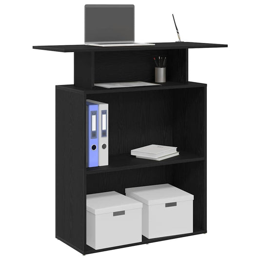 Reception Desk Black Engineered wood 39.4 in x 15.7 in x 40.9 in