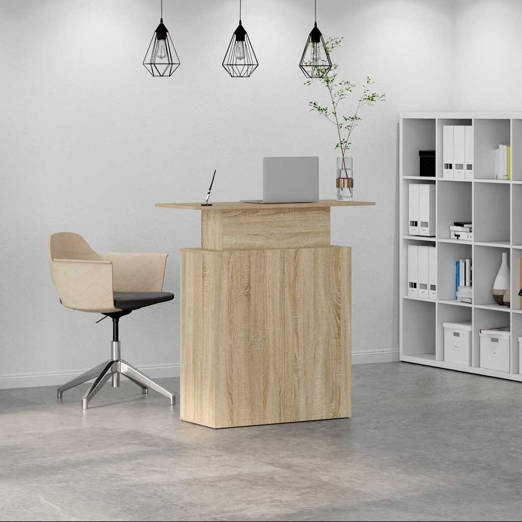 Reception Desk Sonoma oak Engineered wood 39.4 x 15.7 x 40.9 in