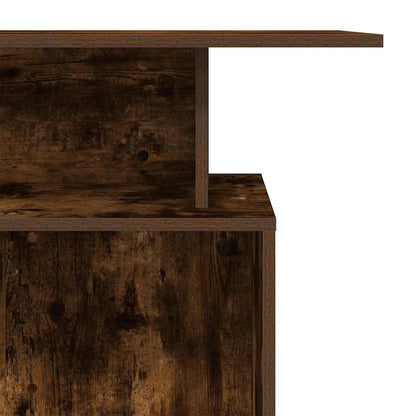 Reception Desk Smoked Oak Engineered Wood Medium Reception Desk