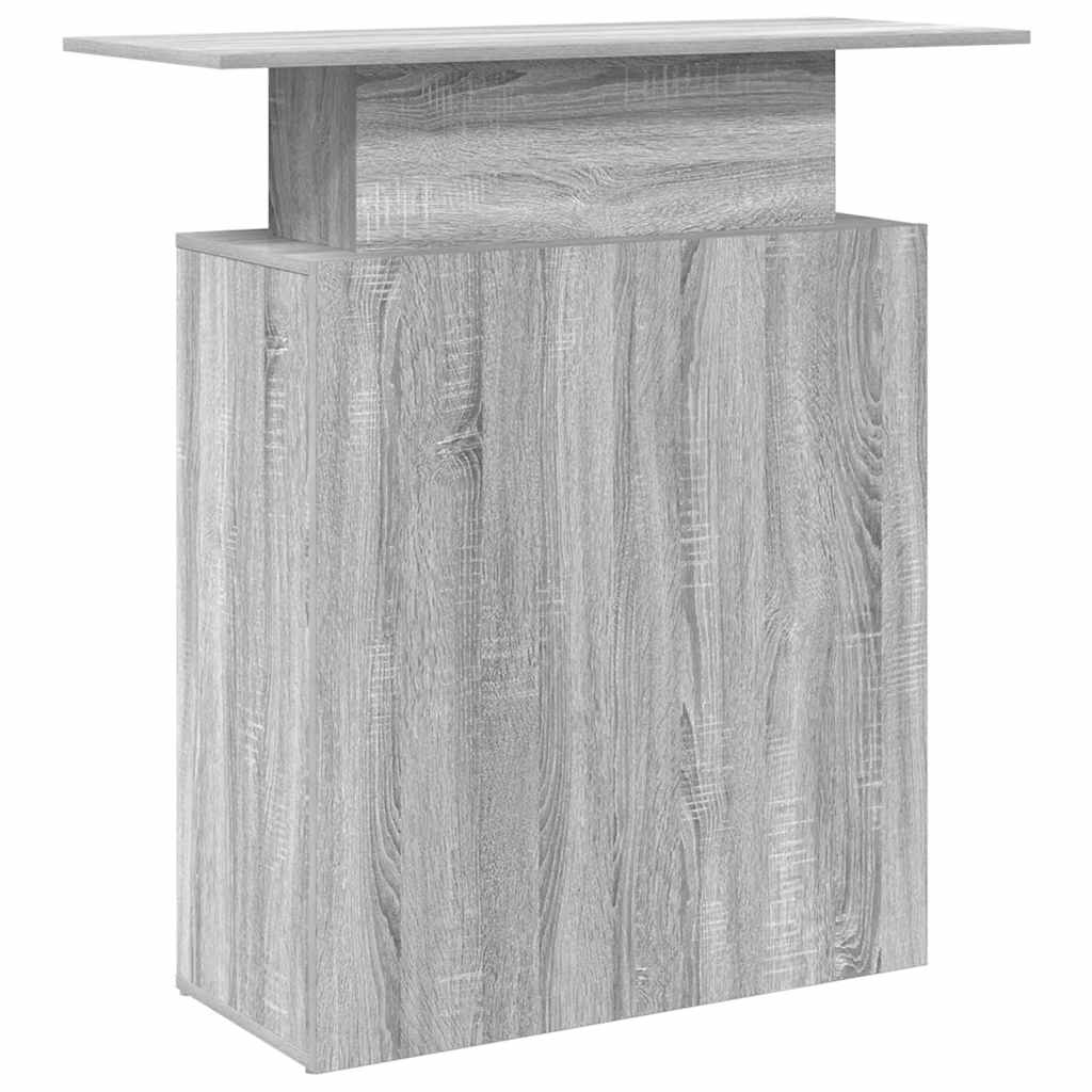 Reception Desk Grey sonoma Engineered wood 39.4x15.7x40.9 in