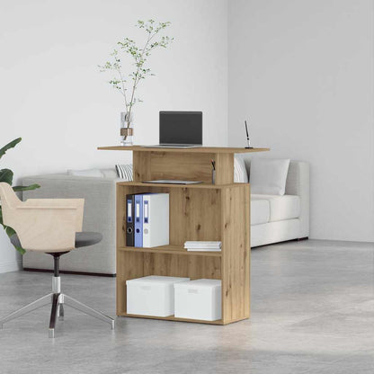 Reception Desk Artisan Oak Engineered Wood 39.4 in Reception Desk